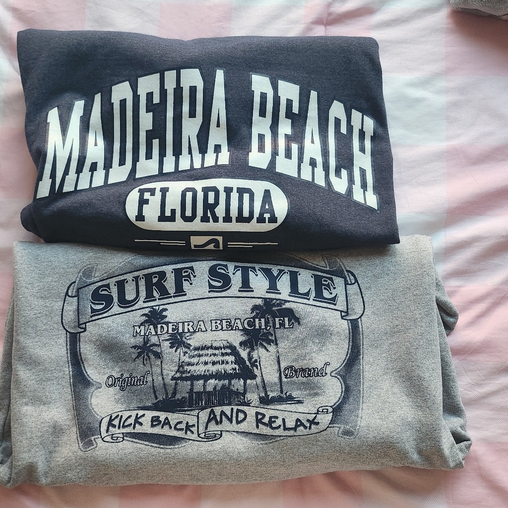 Surf style Madeira beach florida 2 crewnecks